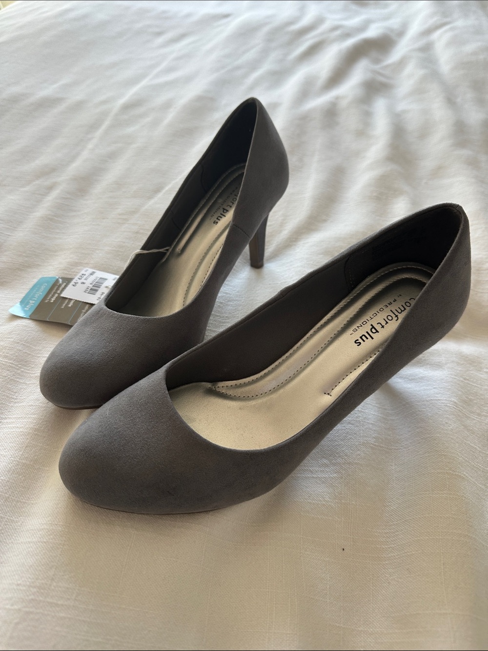 Comfort Plus by Predictions Charcoal Gray Mid Heel Pumps